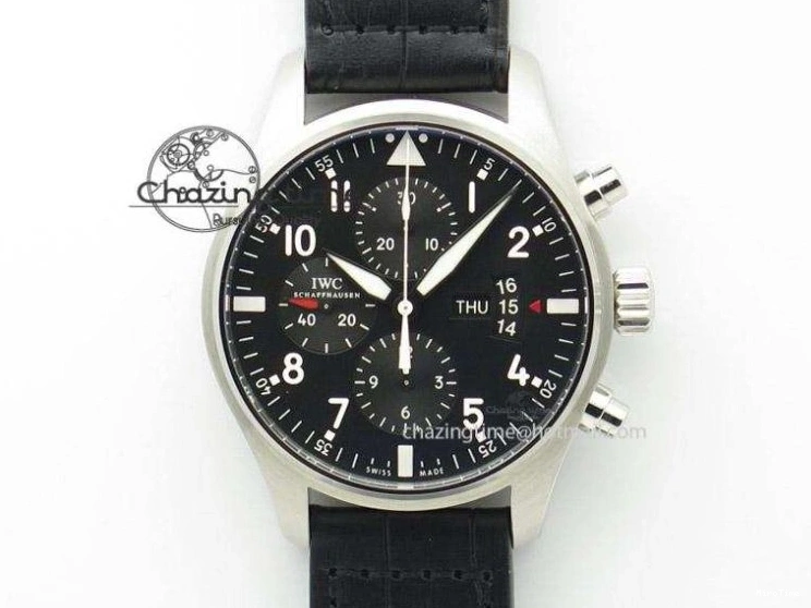 MIROTIME 0307 Elegant Portugieser Perpetual Calendar IW503302 RG V9F 1:1 Best Edition Gray Dial on Black Leather Strap A 7096